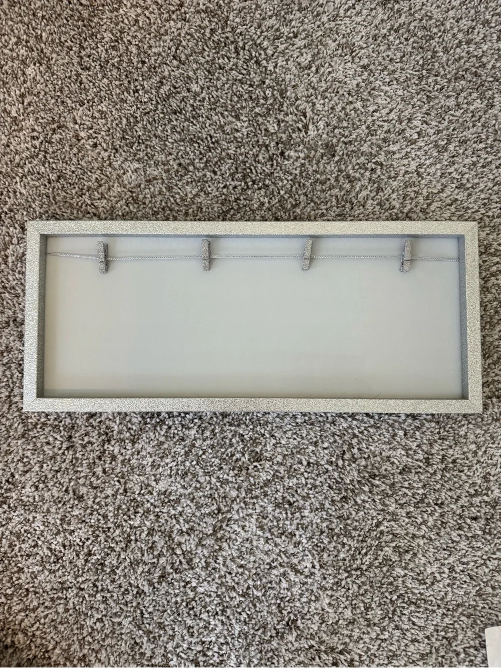 Decorative Silver Clip Wall Display with Rope Hangers
